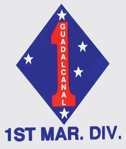 Marine Corps 1st Division - Guadalcanal Decal Marine Corps 1st Division - Guadalcanal Decal