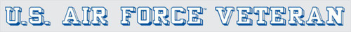 Air Force Veteran Window Strip