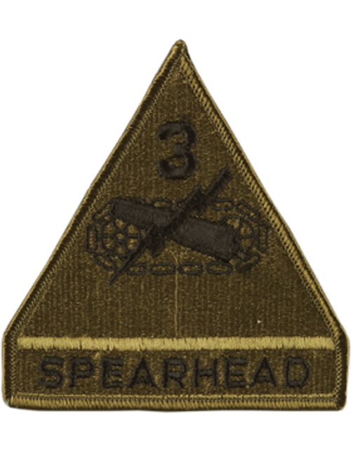 3rd Armor Division with Tab Subdued Patch 3rd Armor Division with Tab Subdued Patch