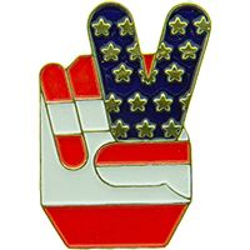 US Peace Sign Pin US Peace Sign Pin