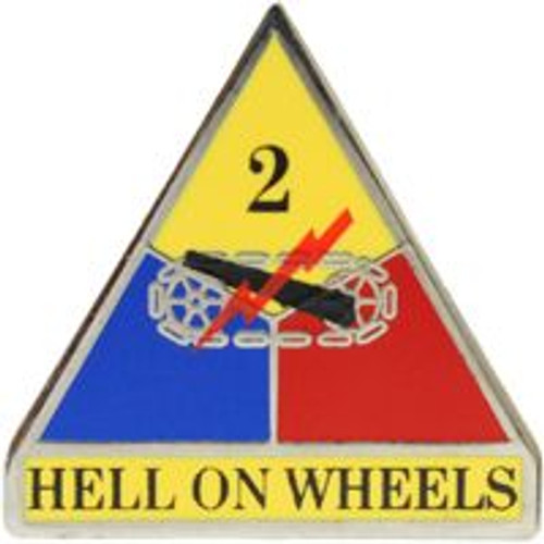 2nd Armored Division "Hell on Wheels" Pin