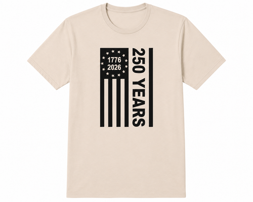 America Anniversary 250 Years T-Shirt Color Sand