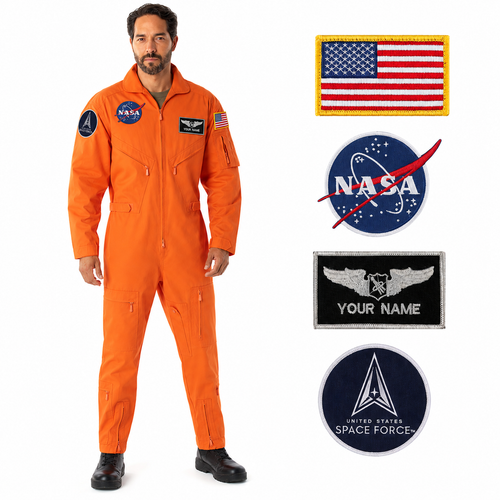 Astronaut Costume NASA Patch Flight Suit