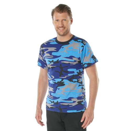 Electric Blue Camo T Shirts