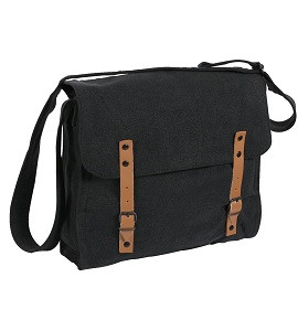 Military Vintage Canvas Medic Bag w/Leather Straps