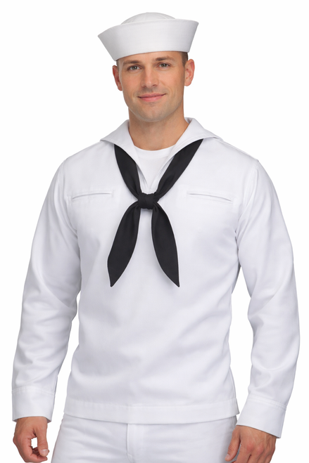 GI US Navy White Poly Middy Top