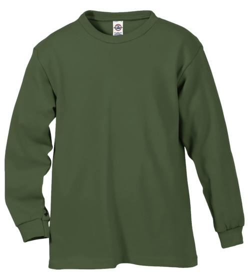 Kids Olive Green Long Sleeve T-Shirt Kids Olive Green Long Sleeve T-Shirt