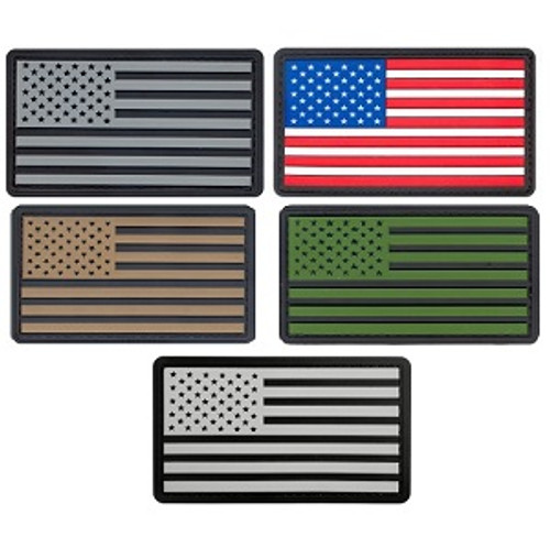 US Flag PVC Patch with Hook Fastener US Flag PVC Patch with Hook Fastener