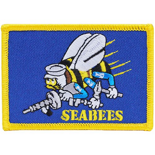 USN Seabees Flag Patch USN Seabees Flag Patch