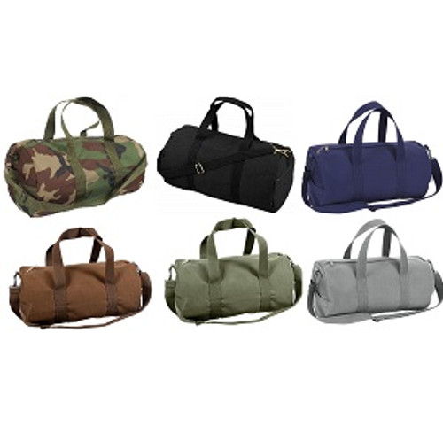 Canvas Shoulder with Web Carry Handles Duffle Bag - 19 Inch Duffel Canvas Shoulder with Web Carry Handles Duffle Bag - 19 Inch Duffel