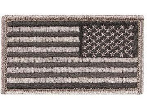 Black and Silver Reverse American Flag Patch