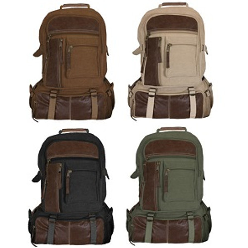 Vintage Cantabrian Excursion Rucksack w Leather Accents Vintage Cantabrian Excursion Rucksack w Leather Accents