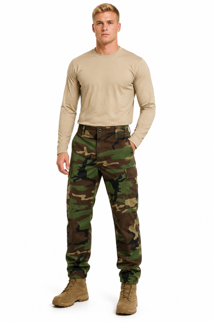New US GI Military Issue Woodland Camo BDU Pants