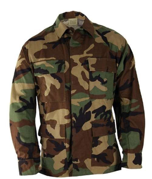 USGI USA Made Woodland Camo BDU Shirt USGI USA Made Woodland Camo BDU Shirt