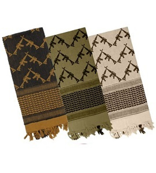 Crossed Rifle Shemagh Scarf Crossed Rifle Shemagh Scarf