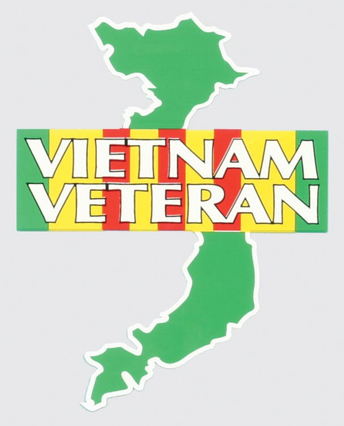 Vietnam Veteran Sticker w/Country Vietnam Veteran Sticker w/Country