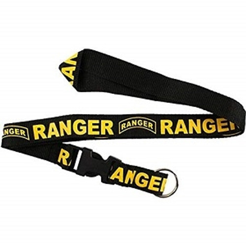 US Army Ranger Lanyard Keychain - Neck Strap Key Ring