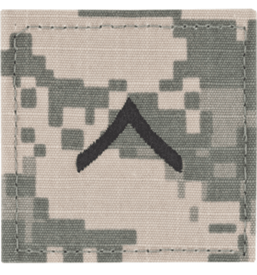 Private E2 ACU Rank w/hook fastener Private E2 ACU Rank w/hook fastener