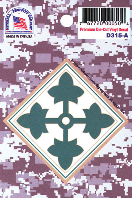 4th Infantry Division Decal 4th Infantry Division Decal