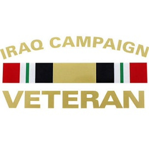 Iraq Campaign Veteran Decal Sticker with Campaign Ribbons Iraq Campaign Veteran Decal Sticker with Campaign Ribbons