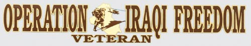 Iraq Bumper Sticker Veteran Decal Iraq Bumper Sticker Veteran Decal