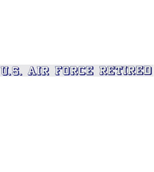Air Force Retired Window Sticker Air Force Retired Window Sticker