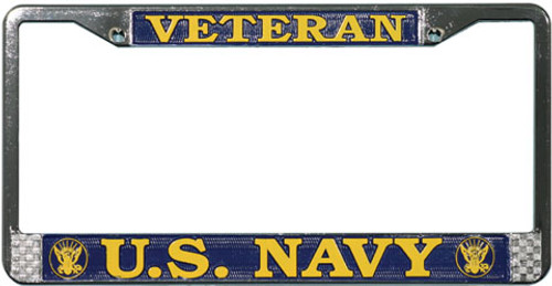 US Navy Veteran License Plate Frame US Navy Veteran License Plate Frame