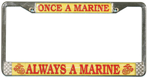 Once A Marine License Plate Frame