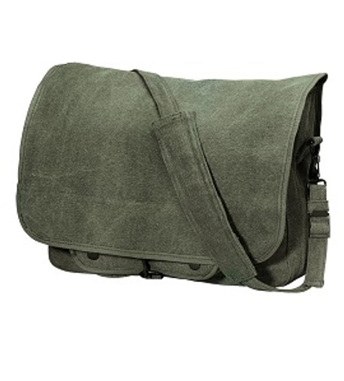 Stonewashed Vintage Olive Military Paratrooper Bag 