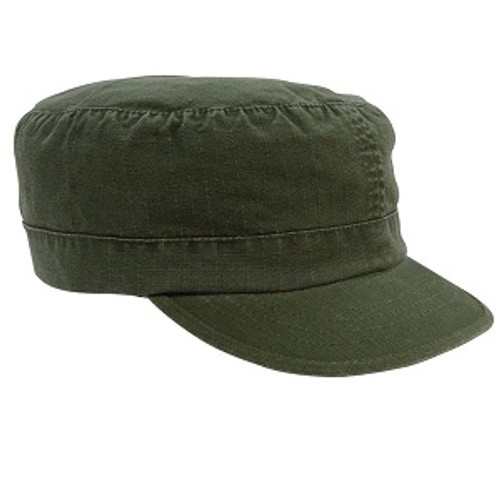 Womens Vintage Olive Hat 