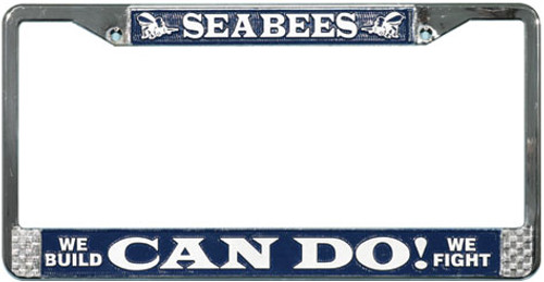 US Navy Seabees Can Do License Plate Frame