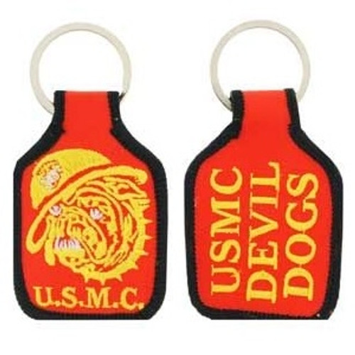 USMC Bulldog Embroidered Key Chain USMC Bulldog Embroidered Key Chain