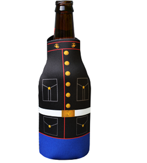 Marine Corps Dress Blue Koozie: Bottle Cover Marine Corps Dress Blue Koozie: Bottle Cover