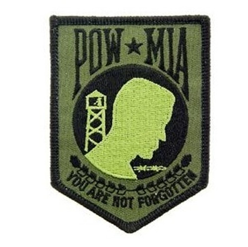 POW MIA Patch Olive Drab Green and Black POW MIA Patch Olive Drab Green and Black