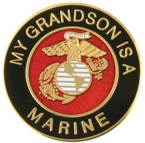 My Grandson Is A Marine Pin My Grandson Is A Marine Pin