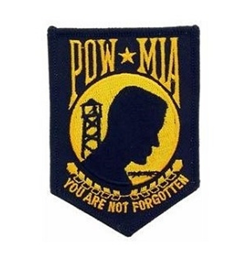 POW MIA Patch Gold and Black
