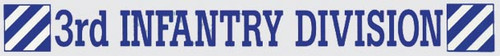US Army 3rd Infantry Division Window Strip Decal US Army 3rd Infantry Division Window Strip Decal