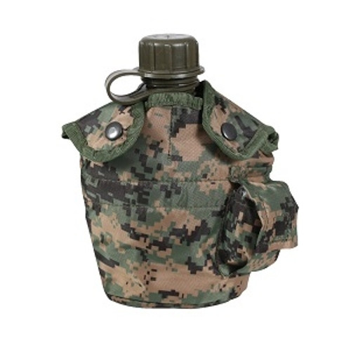 Woodland Digital Camo 1 Qt. Canteen Cover