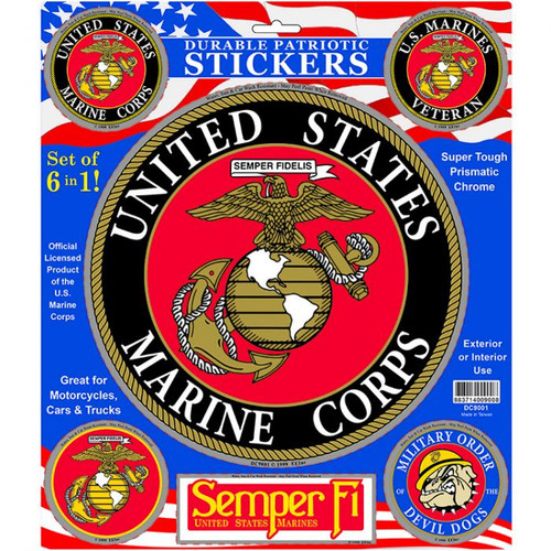 Sticker - USMC Logo Pack - Set of 6 in 1 Sticker - USMC Logo Pack - Set of 6 in 1