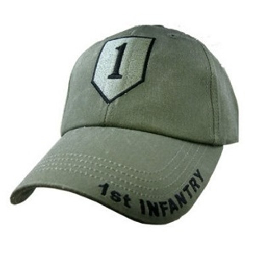 Vintage Olive US Army 1st Infantry Division Baseball Hat Vintage Olive US Army 1st Infantry Division Baseball Hat