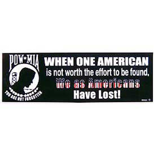 Pow*Mia We as Americans Sticker