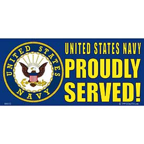 United States Navy Proudly Served Sticker