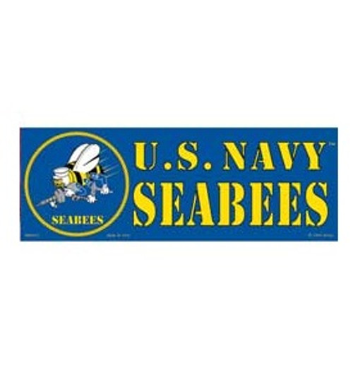 U.S Navy Seabees Bumper Sticker U.S Navy Seabees Bumper Sticker