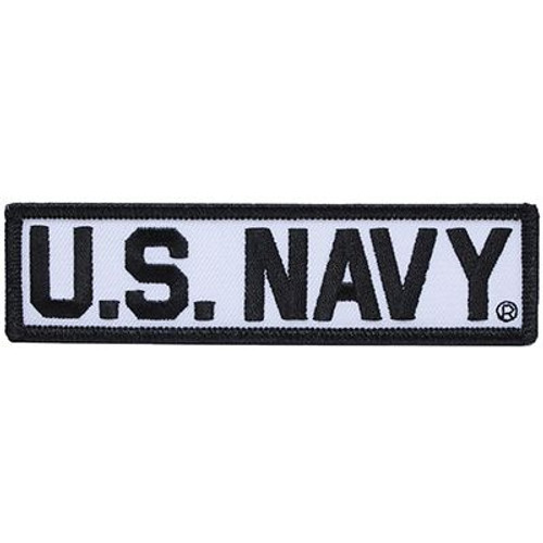U.S. Navy Tab Patch (white/black) U.S. Navy Tab Patch (white/black)