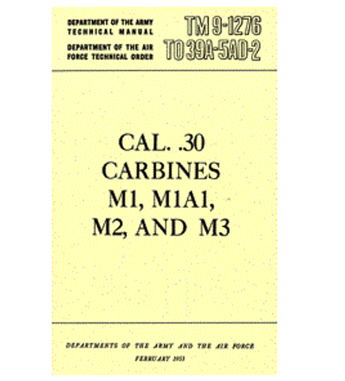 CARBINES M1, M1A1, M2 AND M3 Manual CARBINES M1, M1A1, M2 AND M3 Manual