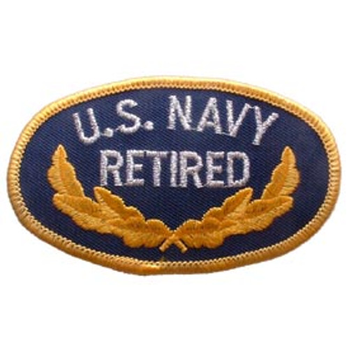 Embroidered U.S. Navy Retired Patch Embroidered U.S. Navy Retired Patch