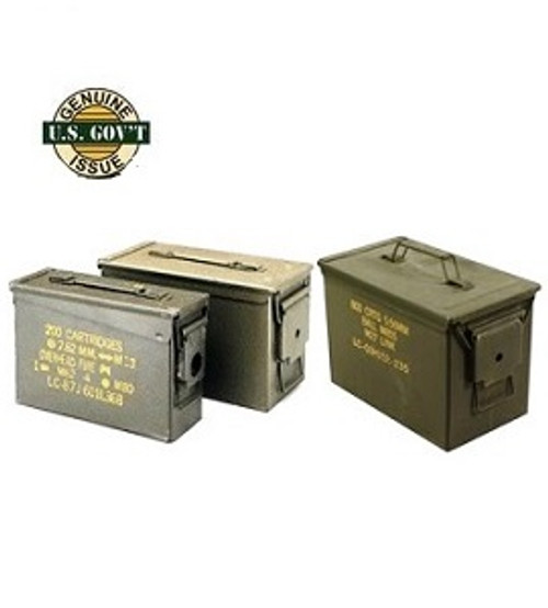 US GI Military Surplus Ammo Can Combo #3 - Saw Box, 50 Cal Can, 30 Cal Can