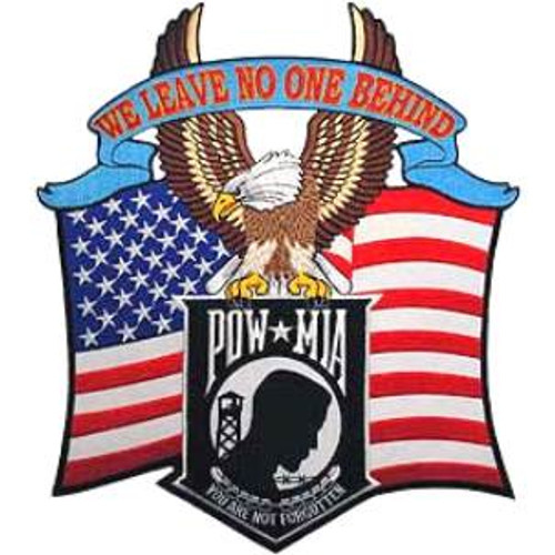 POW-MIA Large Jacket Patch – Eagle & Flag