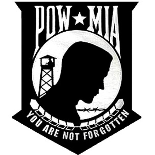 POW-MIA Large Jacket Patch – Black & White POW-MIA Large Jacket Patch – Black & White
