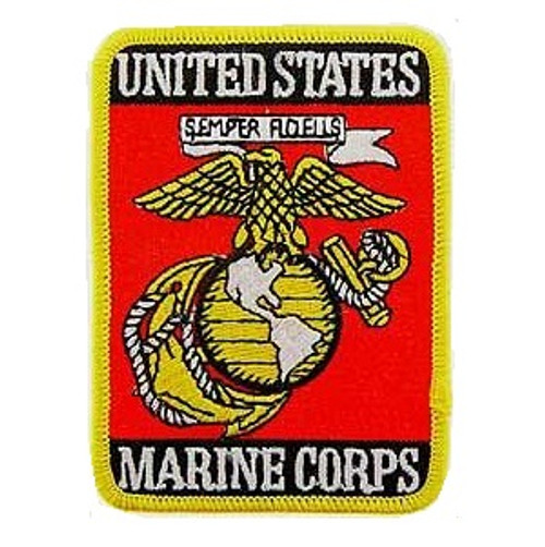 USMC Logo Rectangle Patch  USMC Logo Rectangle Patch
